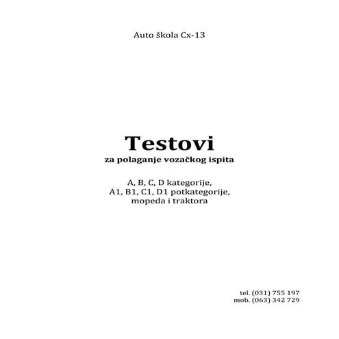Testovi za polaganje | PDF