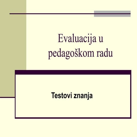 Testovi znanja
