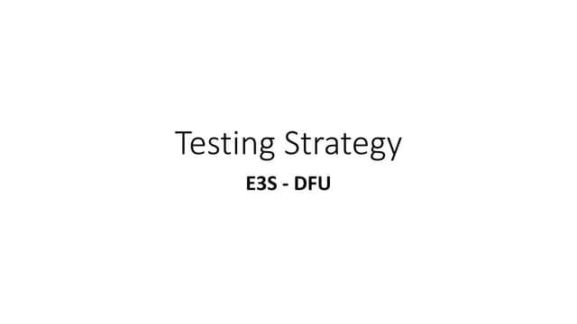 Test plan presentation