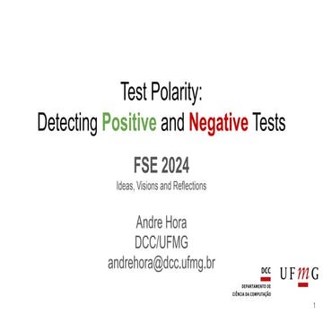 Test Polarity: Detecting Positive and Negative Tests (FSE 2024)