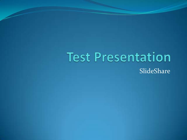 Test presentation