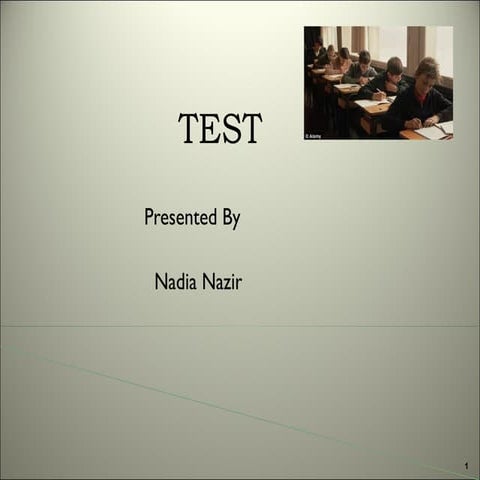 Test presentation