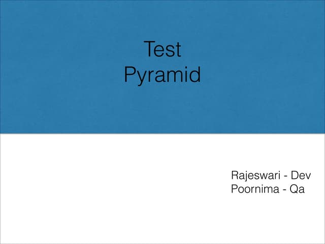 Test pyramid