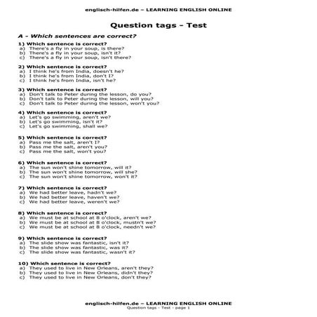 Test question tags_en | PDF