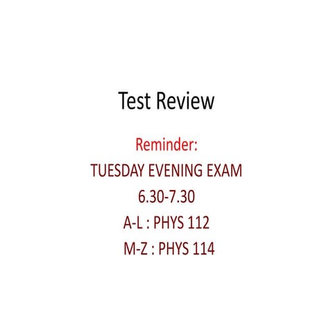 Test 1 Review | PPT