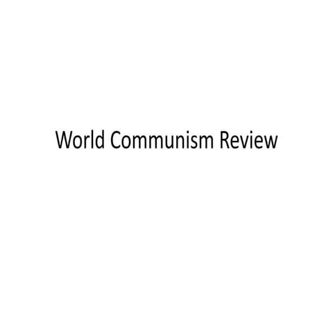 Test review   world communism
