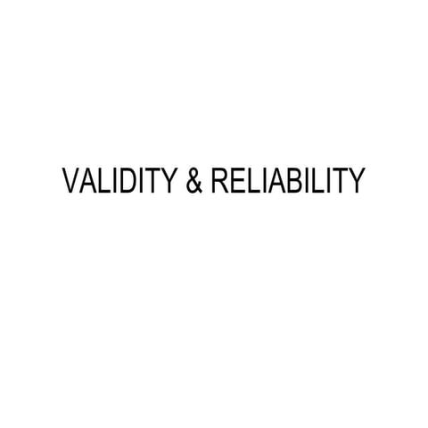 Tests and validity  spr 2012