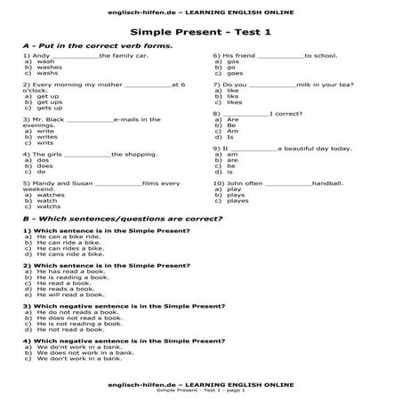 Test simple present_en