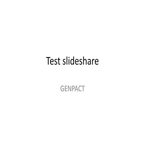 Test slideshare | PPTX