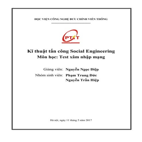 Tấn công Social Engineering