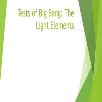 Tests of big bang