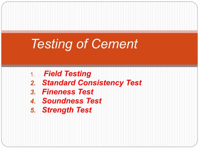 Marsh cone test | PPTX