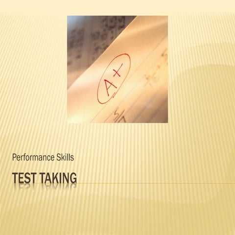 Test taking performance skills