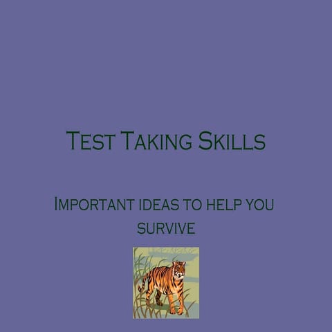 Test Taking Skills