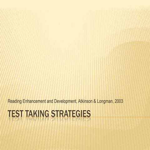 Test taking strategies