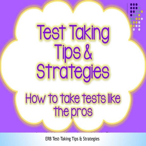 Test taking strategies ERB standardized test | PPT