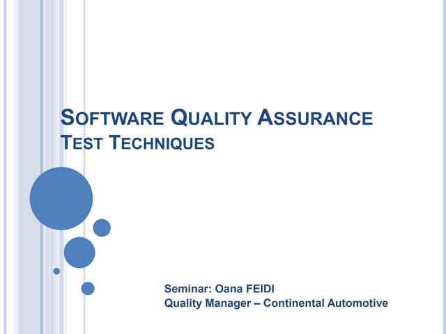 Test techniques