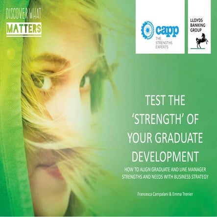 Test the 'Strength' of your graduate development - Lloyds Banking Group & Capp