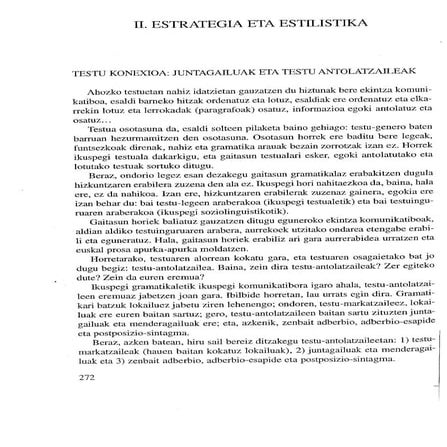 Testu konexioa juntagailuak eta testu antolatzaileak