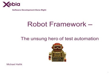 TestWorks Conf Robot framework - the unsung hero of test automation - Michael...
