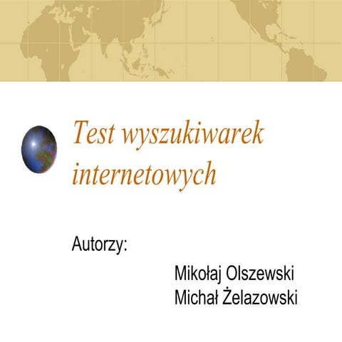 Test wyszukiwarek internetowych