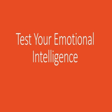 Test Your Emotional Intelligence