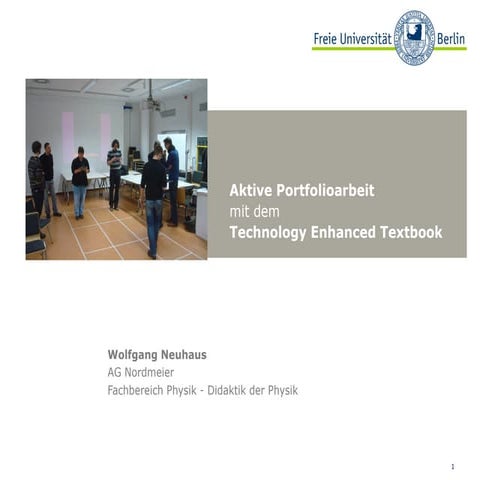Aktive Portfolioarbeit mit dem Technology Enhanced Textbook