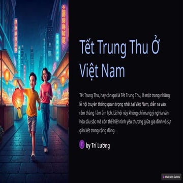 Tết trung thu ở Việt Nam dành cho người chưa biết