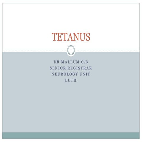 Tetanus | PPTX