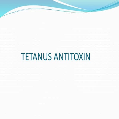 Tetanus antitoxin, streptokinase,_urokinase1