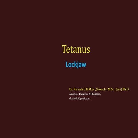 Tetanus -Basics