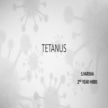 Tetanus | PPTX