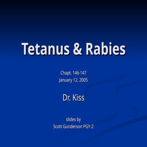 TetanusRabies.ppt Important zoonotic disease of global importance