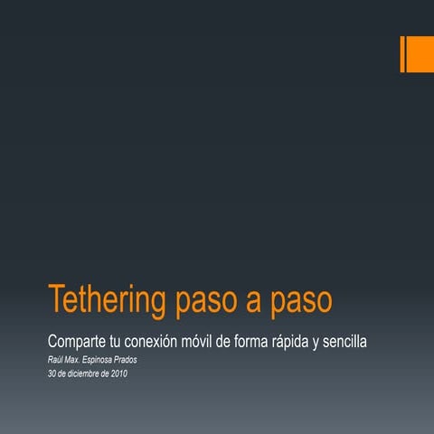 Tethering paso a paso | PPTX
