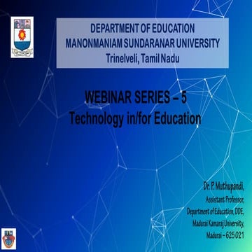  Technology Enabled Teaching, Learning & Research