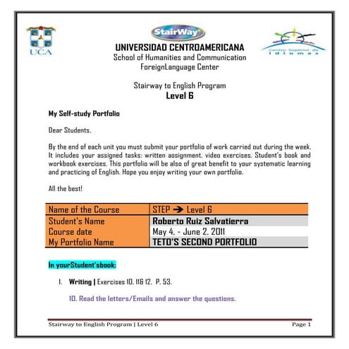 Exercises to practice English - Teto's second portfolio