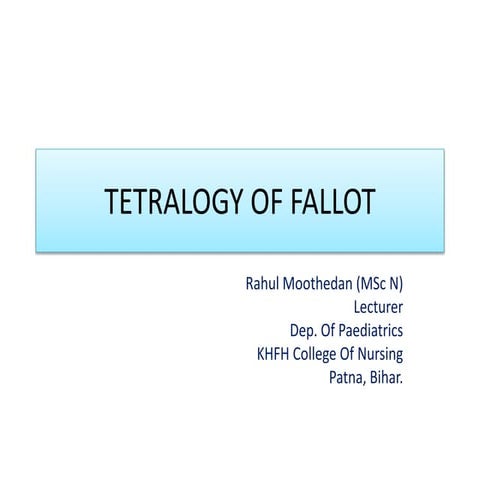 Tetralogy of fallot