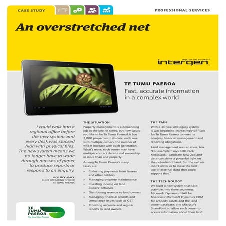 Te Tumu Paeroa (case study)