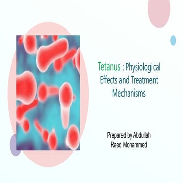 Management of Tetanus | PPTX
