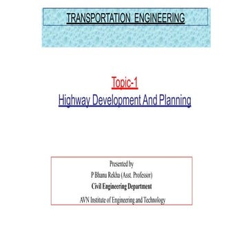 Transportation Engineering