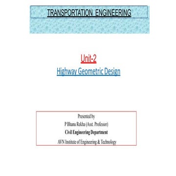 Transportation Engineering