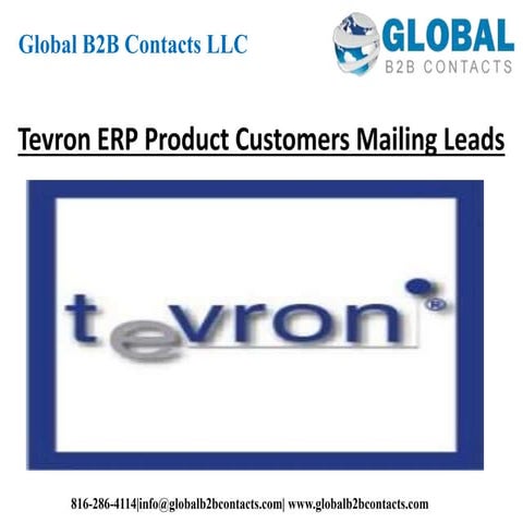 Tevron ERP product customers mailing leads