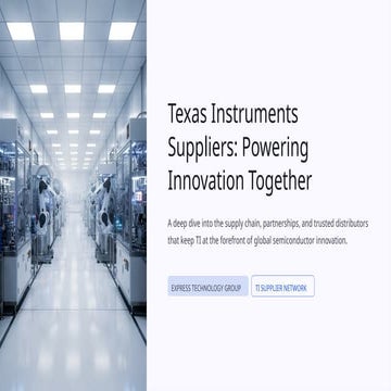 Texas Instruments Components Supplier - Express Technology | PPTX