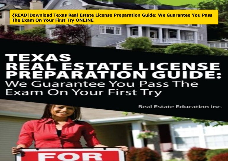 {READDownload Texas Real Estate License Preparation Guide We Guaran…