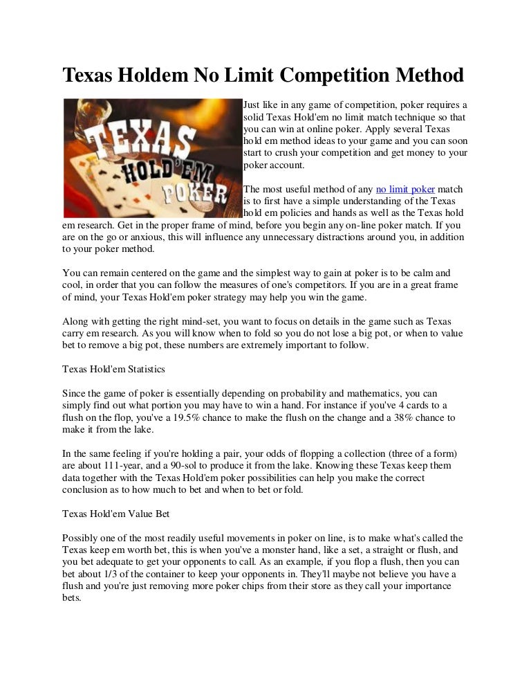 How Do You Bet In Texas Holdem Poker How Do You Bet In Texas Holdem Poker
