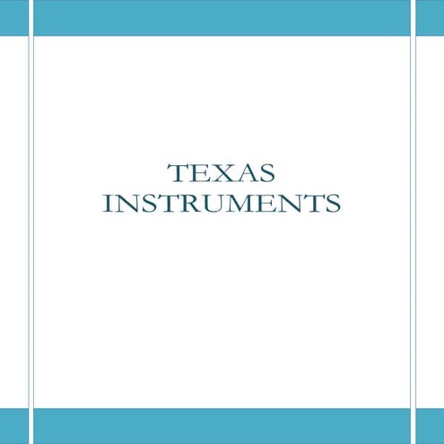 Texas instruments | PPTX
