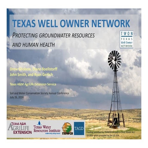 Texas well owner network   gholson