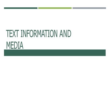 Text media and information | PPTX