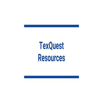 TexQuest Resources