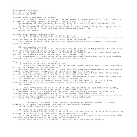 Python Assignment 6 Write Up | TXT